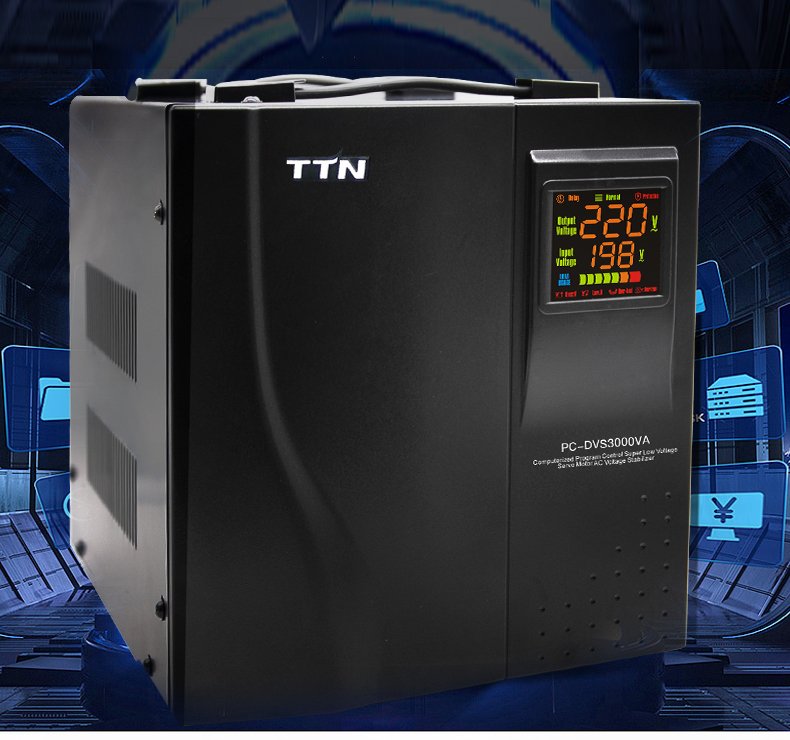 3000W Automatic Voltage Stabilizer TNNPC-SVR3000VA - Black