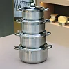 8 Pcs Stainless Steel Saucepans Cookware Pots Set – Silver