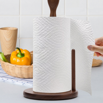 1pc Bamboo Wood Kitchen Tissue Holder