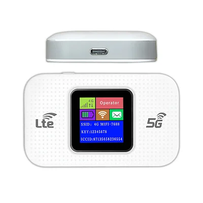 Portable 5G LTE WiFi Router with SIM Card Slot, 3000mAh Rechargeable Battery