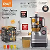RAF R.2734 Slow Juicer 300W | 2.5L Large Caliber Cold Press Masticating Juicer