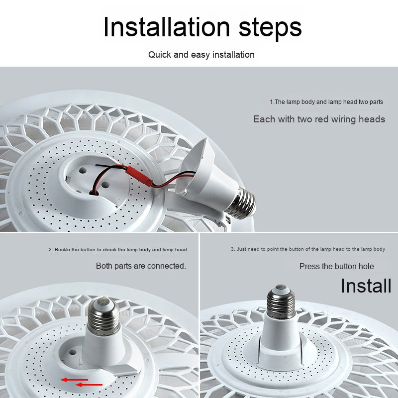 LED Ceiling Fan Lamp With Remote Control With Changing Colours