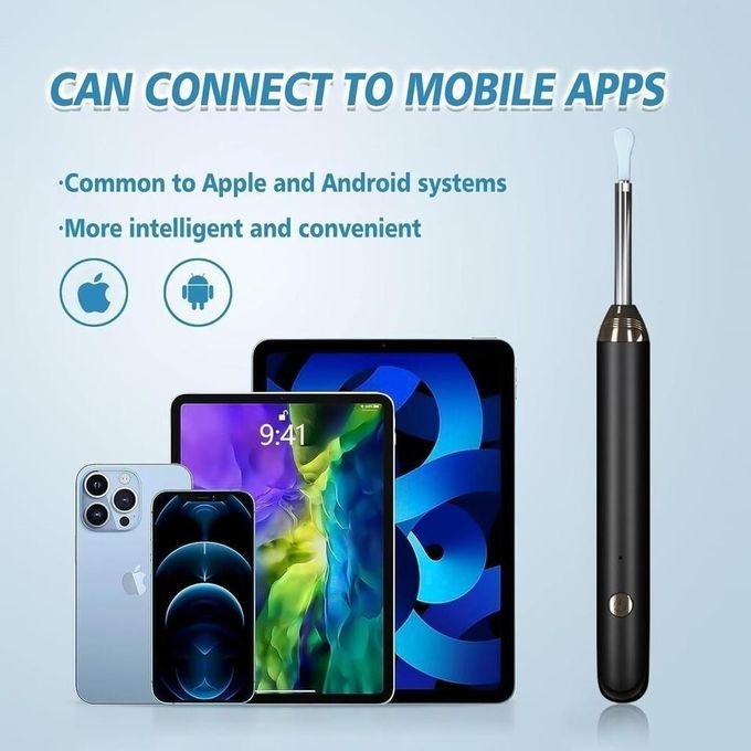 Visual Ear Cleaner Wireless Endoscope Ear Pick with Camera for Android & iPhone- multicolor