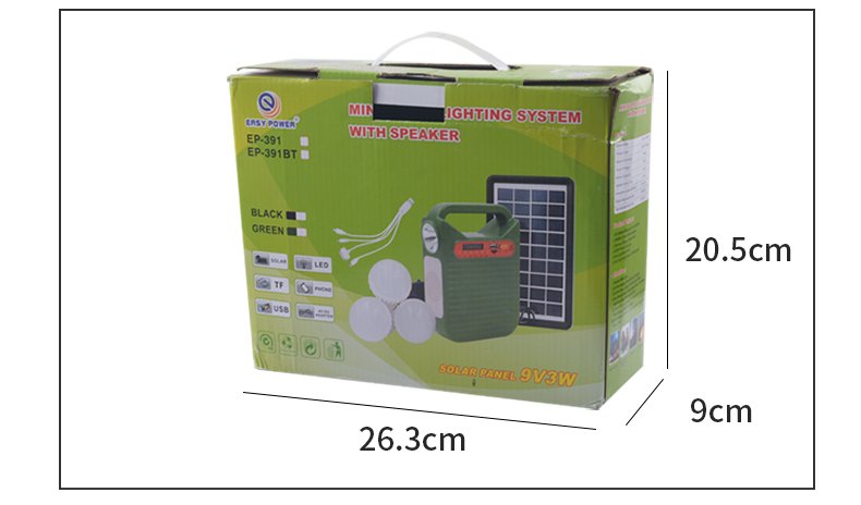 Portable Solar Rechargeable LED Radio Portable Multifunctional Camping Light