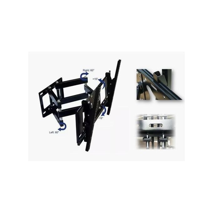 Double Arm TV Wall Mount 32–80 Inches – Black