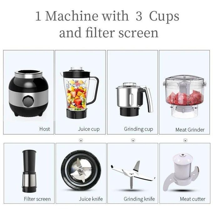 Hoffmans Multi-Function 4-in-1 Blender – Juicer, Fruit Mixer & Food Processor