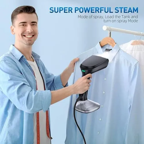 Hoffmans HM-9038 Handheld Garment Steamer 1500W – Portable Clothes Steamer for Fast Wrinkle Removal