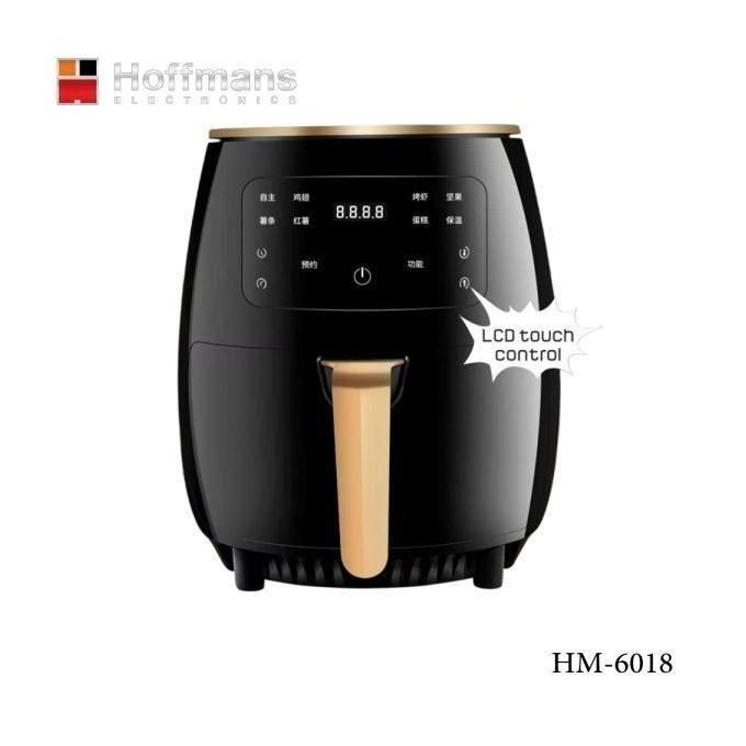Hoffmans 6L Digital Touch Screen Oil-Free Hot Air Fryer – Multicolor