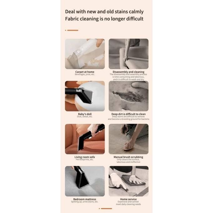 Portable Spot Cleaner Carpet Sofa Cleaner -White
