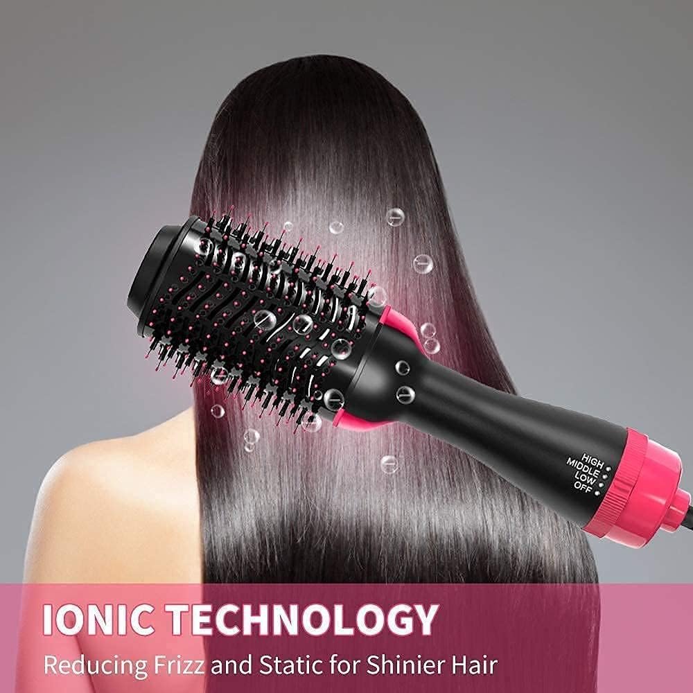 Hot Air Hair Styler Brush - Electric Hair Dryer, Straightener & Volumizing Styling Comb