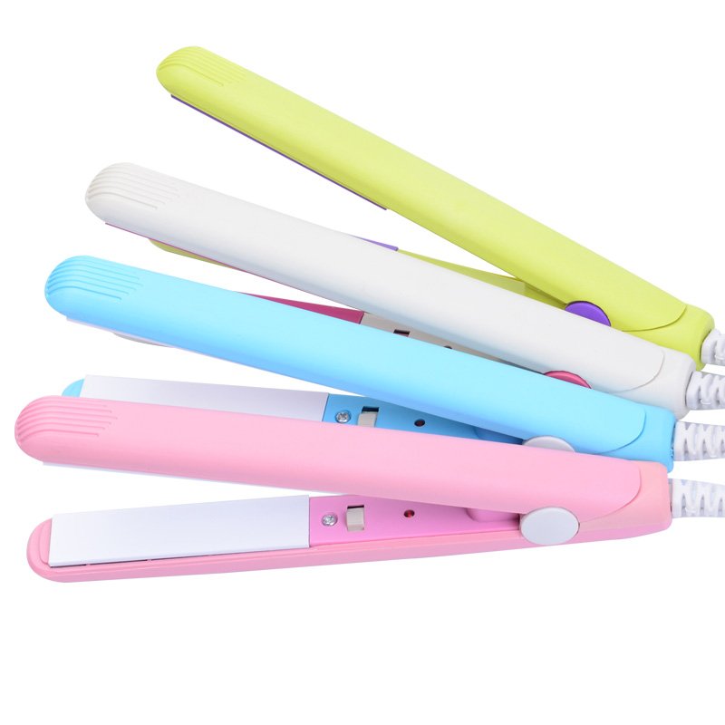 Mini Portable Hair Straightener Curling Iron- Multicolor