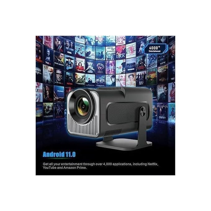 HY320 Mini WiFi Projector – Portable Home Cinema & Movie Projector – Black
