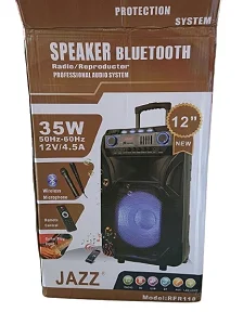 Jazz Dual 12" Portable Amplified Public Address Speaker – Rechargeable With 2 Mics