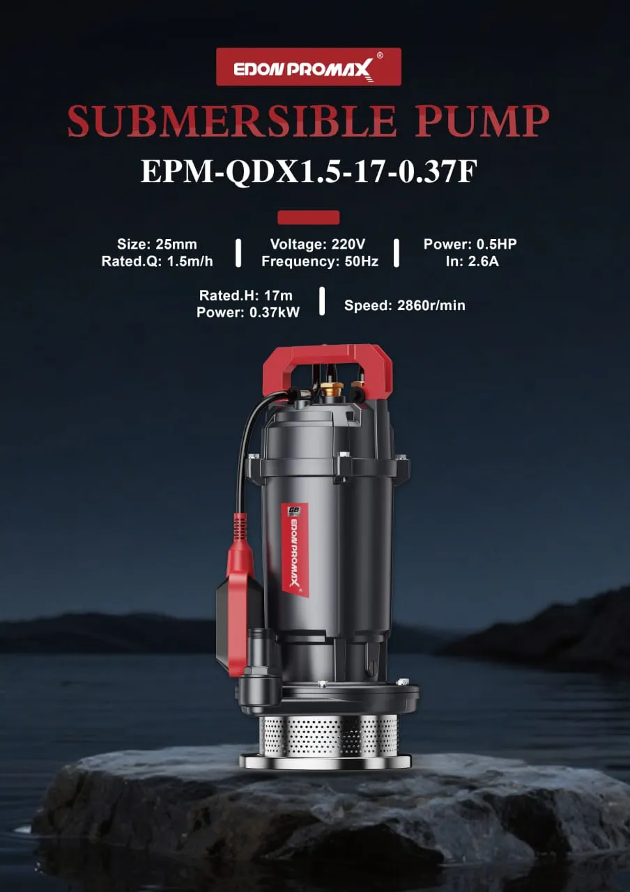 EDON 17 Metres (56 Feet) Submersible Water Pump for Wells, Tanks & Water Supply