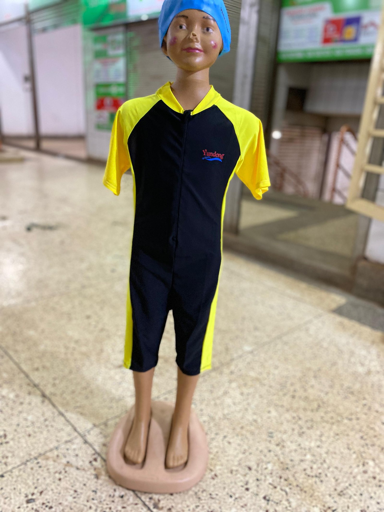 Kids swimsuit with a cap ( 5 - 11 years)  - Multi color prints