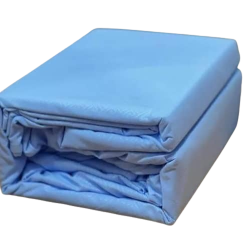 5x6 4pcs Fitted Bedsheets Set, 1 Fitted Sheet, 1 Flat Sheet And 2 Pillowcases - Navy blue