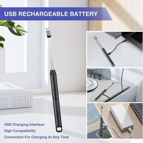 Electric Gas Lighter Rechargeable Plasma Arc Lighters for Stove,BBQ