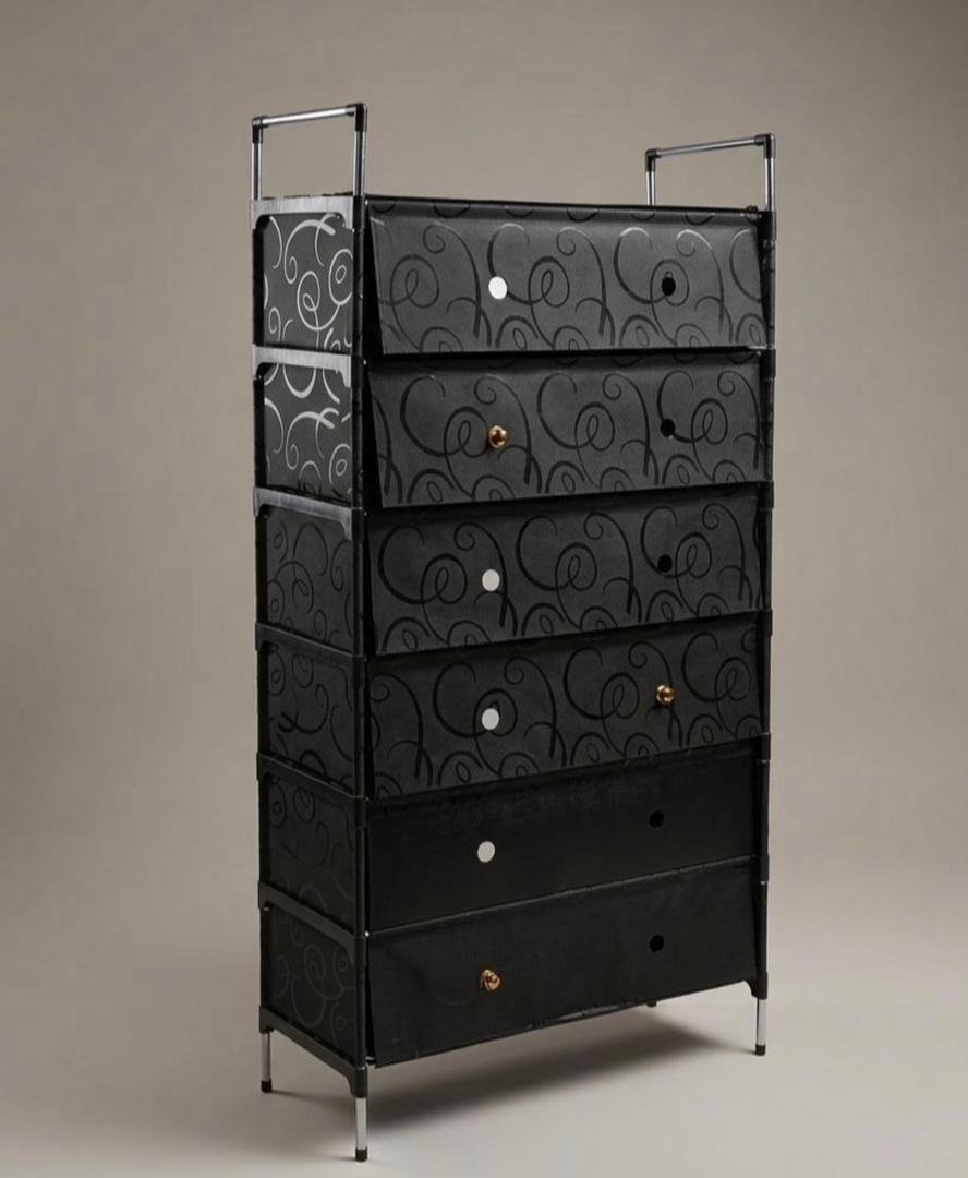 6 Tier Layer Shoe Rack Organizer - Black