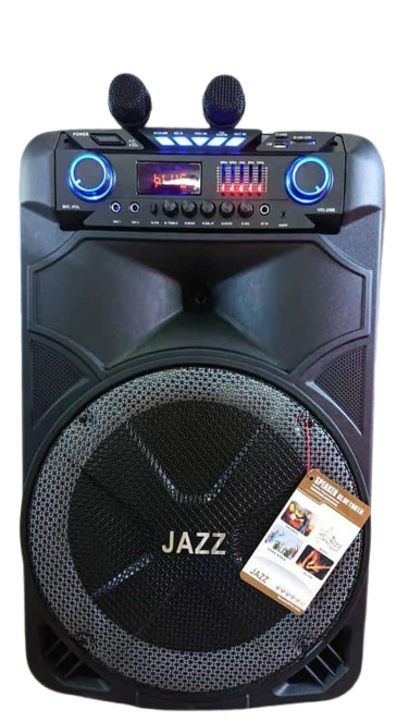 15 Inch Jazz Amplified Professional Bluetooth Speaker System With USB, Fm Radio, Two Microphone