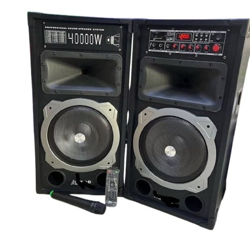 AILIPU Dual 10" Amplified Public Address Speaker  40000W- Black