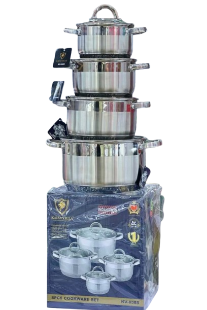 Kaisa Villa 4Pc Stainless Steel Cookware & Serving Dishes- Color, Silver