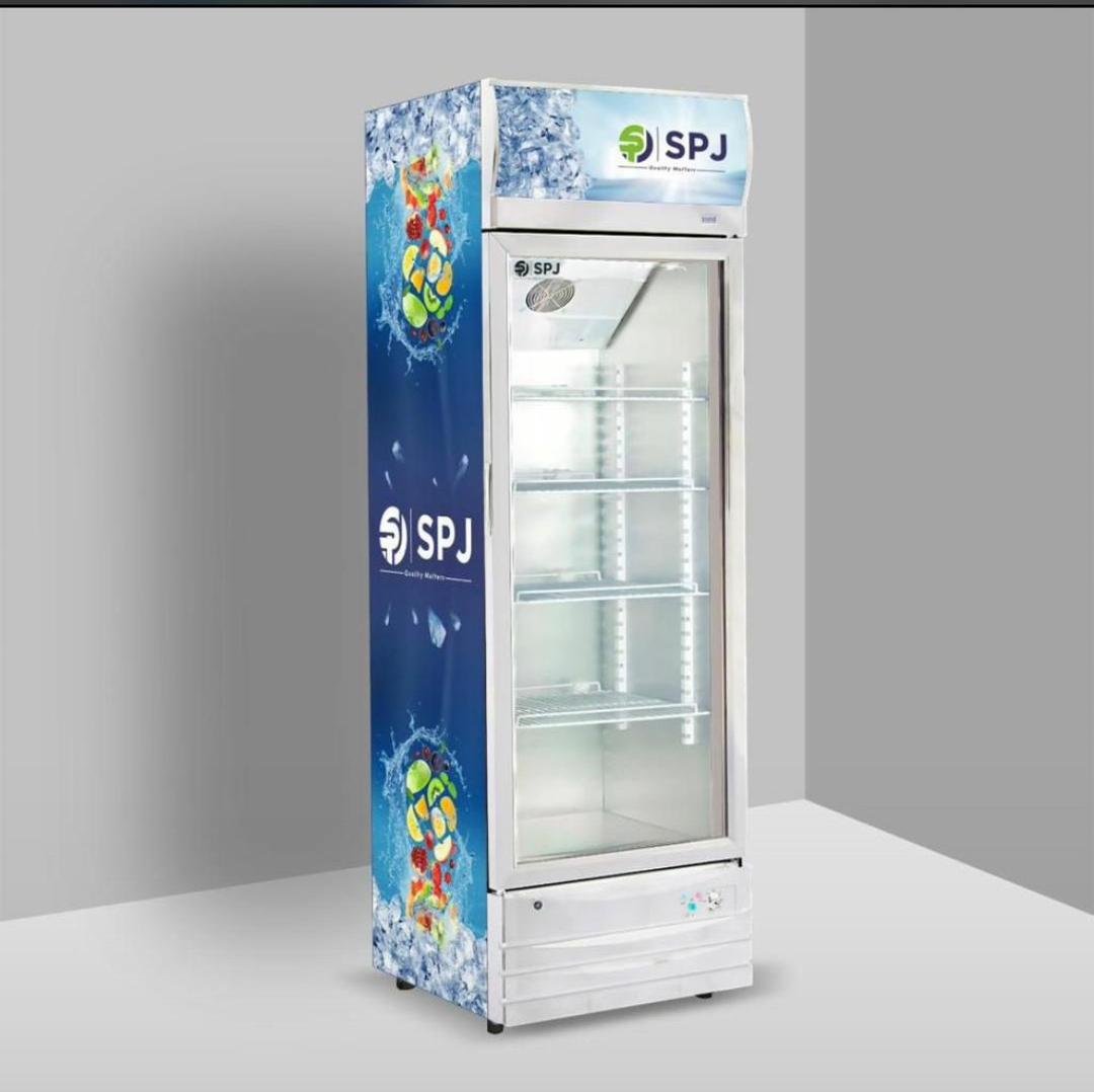 SPJ 300L Beverage Cooler Chiller Showcase Freezer- White