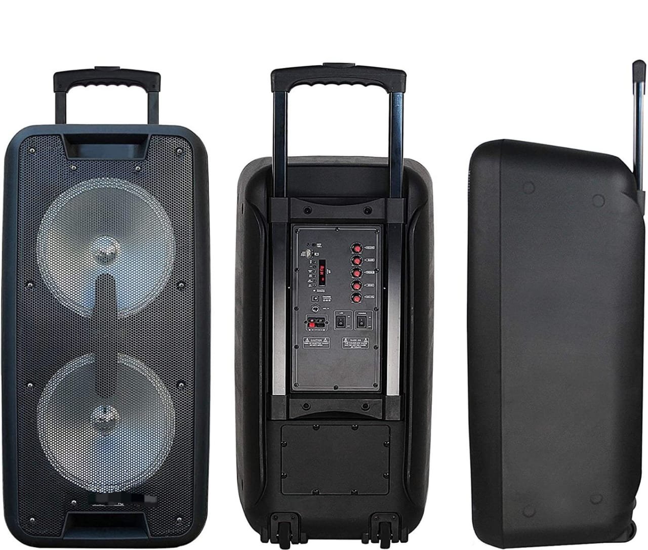 Jazz JZ-2100 Portable Bluetooth Speaker With Built-in Microphones, FM Radio, USB & SD Card Playback