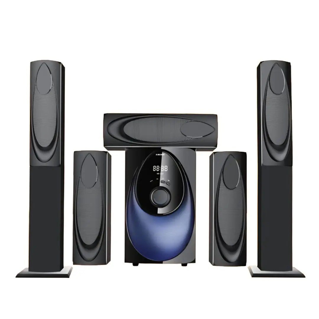 Globalstar GS-2115 5.1 Multimedia Speaker System With Bluetooth, USB, SD card, AUX, and FM radio