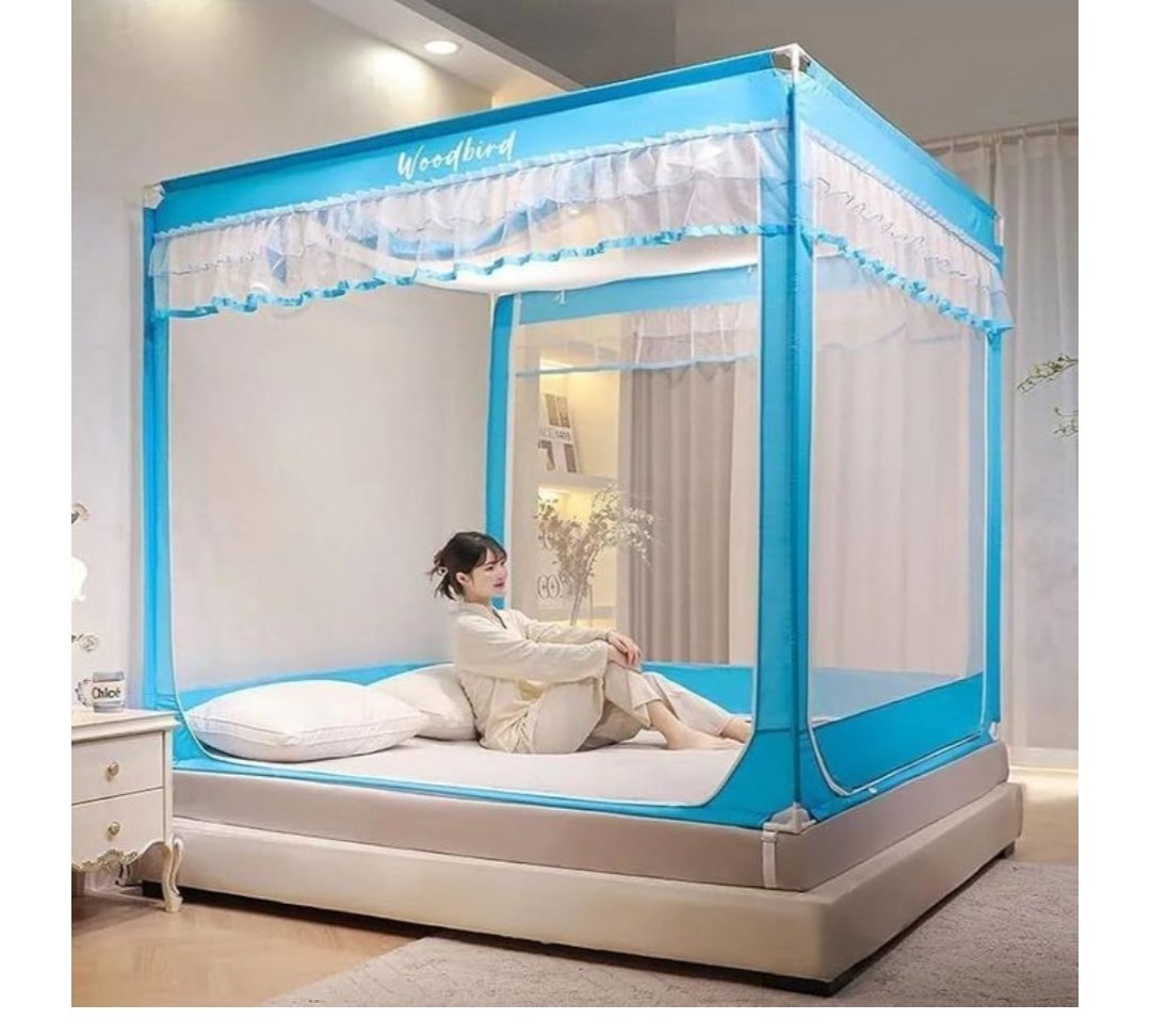 6x6 Tent Super Mosquito Net - Blue/ White