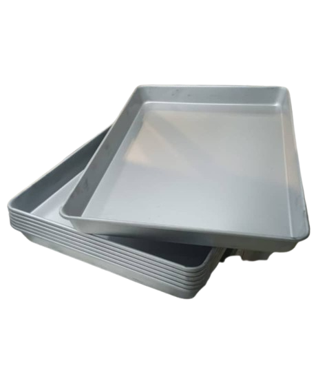 Large Size Aluminum Baking Tray - Silver
