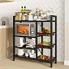 4-Tier Kitchen Shelves, Vegetable Storage Rack with Removable Wire Basket
