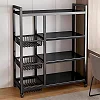4-Tier Kitchen Shelves, Vegetable Storage Rack with Removable Wire Basket