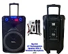 SMARTplus MP-015 15-Inch Rechargeable Speaker – Professional Audio System with 2 Wireless Microphones
