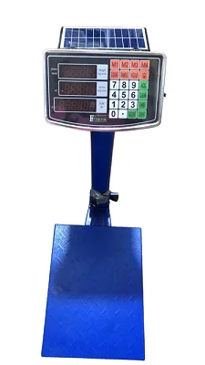 150Kg Solar Rechargeable Digital Weighing Platform Scale for Warehouse &amp; Retail