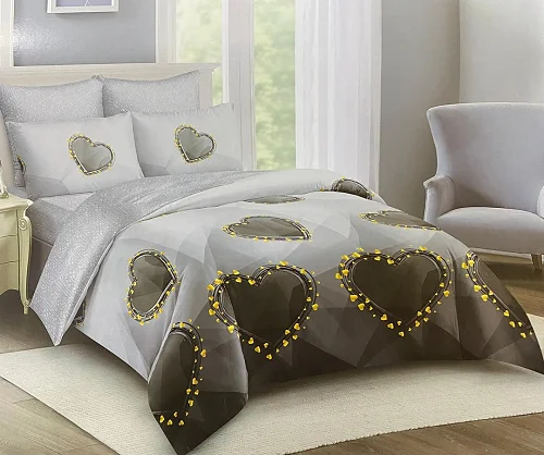 5×6 Duvet Set  4Pcs (1 Duvet, 1 Bedsheet &amp; 2 Pillowcases) – Multi color