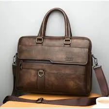 Genetic Jeep cross laptop bag - Coffee Brown