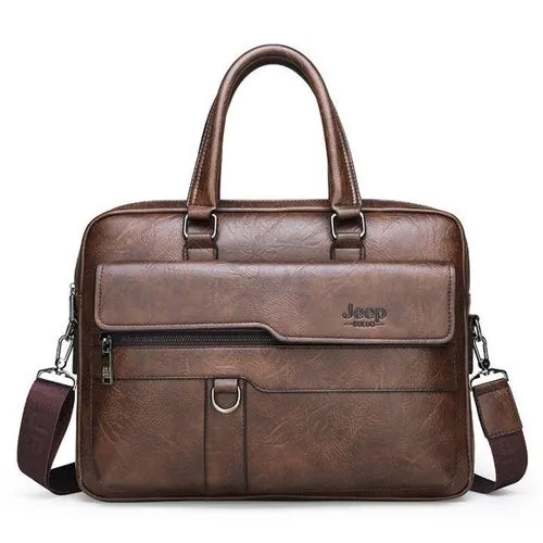 Genetic Jeep cross laptop bag - Coffee Brown