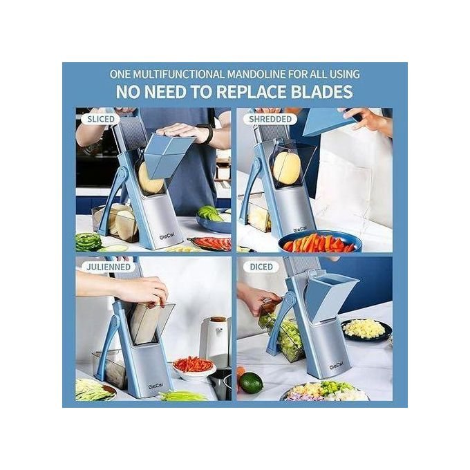 Mandoline Slicer and Multifunctional Vegetable Cutter - Multicolor