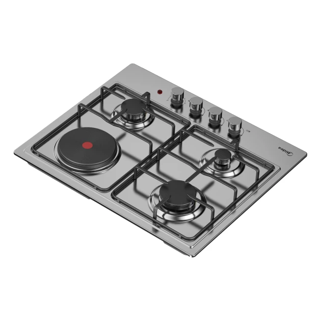 Midea 60cm Built-in Gas Hob, 3 Gas Burners 1 Electric Hot plate With Auto Ignition
