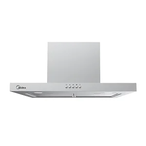 Midea 60cm T-Shaped Cooker Hood – 400m³/h Suction, Stainless Steel, Washable Filter & LED Light (Uses both Pipe & Washable Filter)