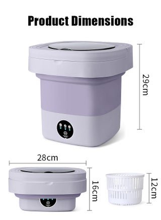 Portable Foldable Mini Washing Machine – Purple