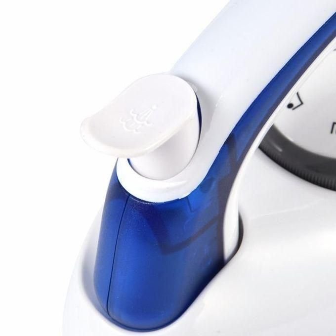 Mini Foldable Travel Steam Flat Iron Box – White & Blue