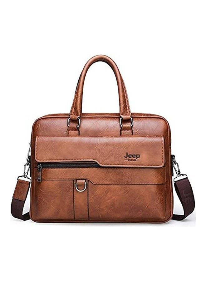 Jeep office documents and laptop bag - Brown