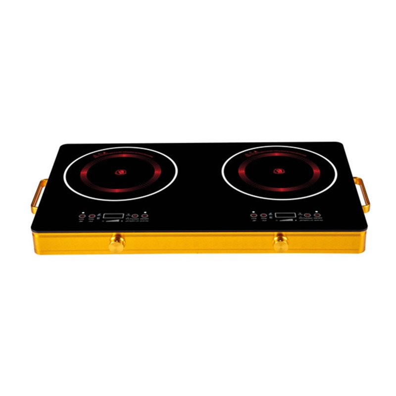 2 Burner Infrared Ceramic Infrared Cooker Hot Plate Stove -Black