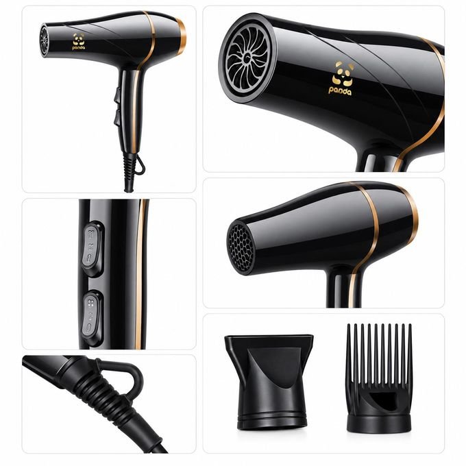 Panda 2200W Professional Hair Dryer – Black