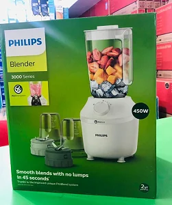 Philips 3000 Series HR2191/20 Blender - 450W, 2L Jar, Chopper & ProBlend, White