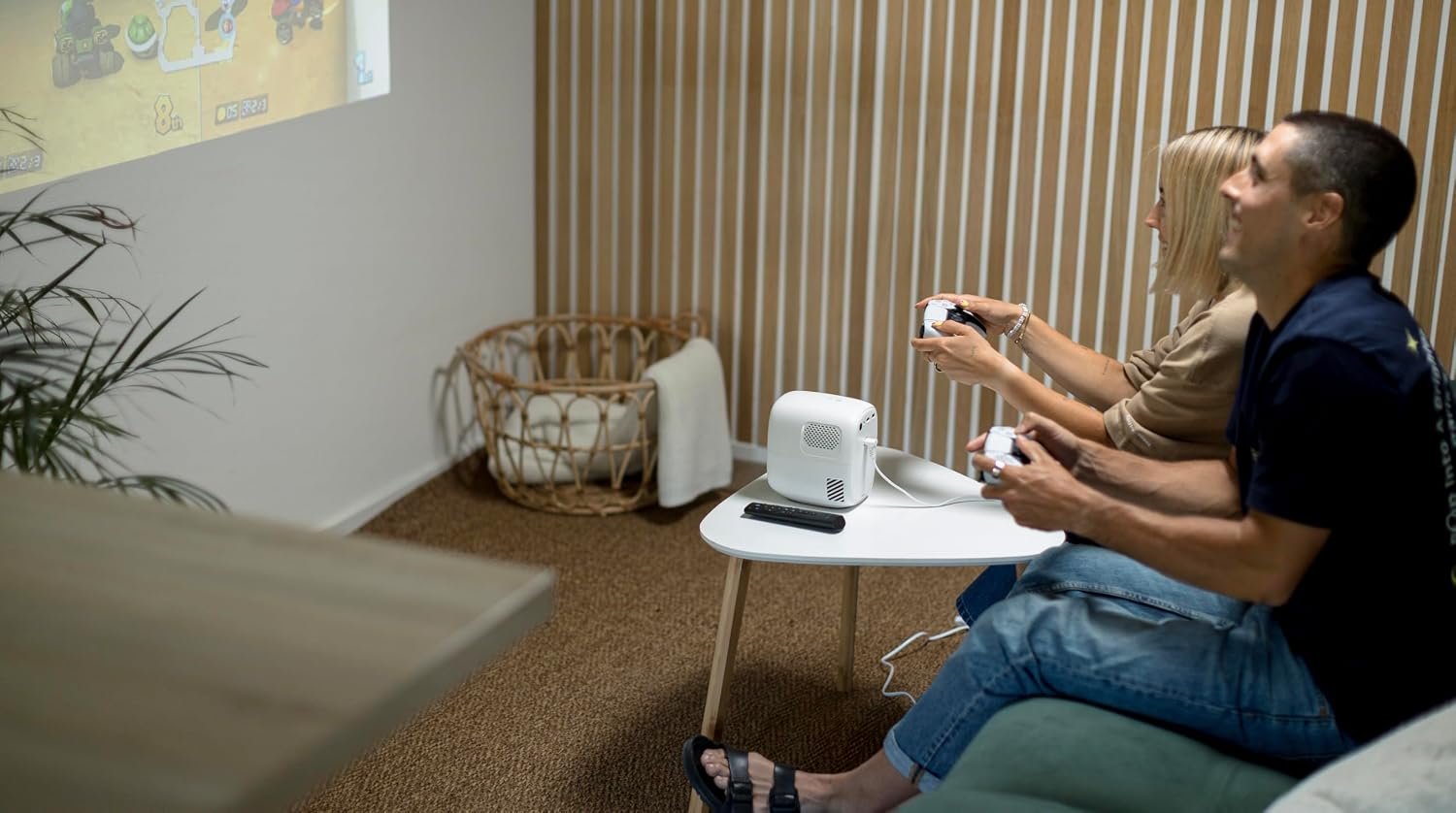 Philips NeoPix 130 Projector – HD 720p LED Home Cinema with Wi-Fi Mirror Mode