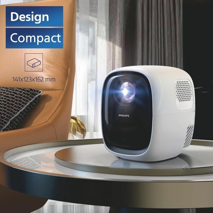 Philips NeoPix 130 Projector – HD 720p LED Home Cinema with Wi-Fi Mirror Mode