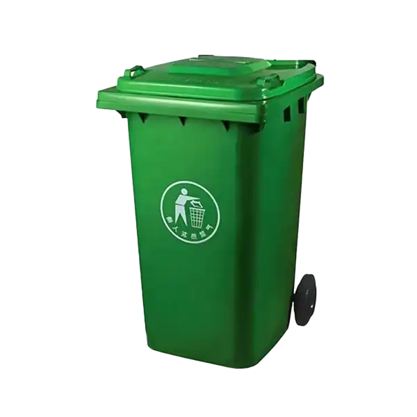 120L Dust Bin/Waste Bin 2 Wheel - Green