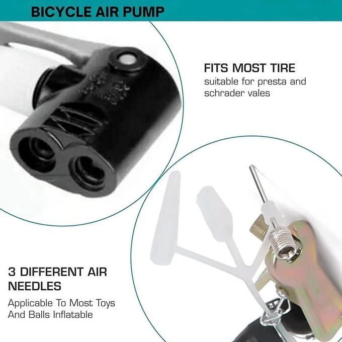 Multifunctional Floor Pump – Manual Bicycle Tire Air Pump for Bikes & Inflatables